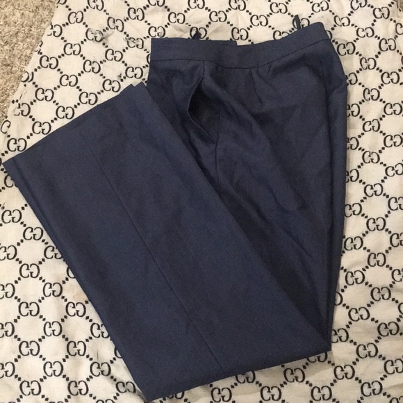 Blue Jean print pants suit by kasper - Picture 5 of 6